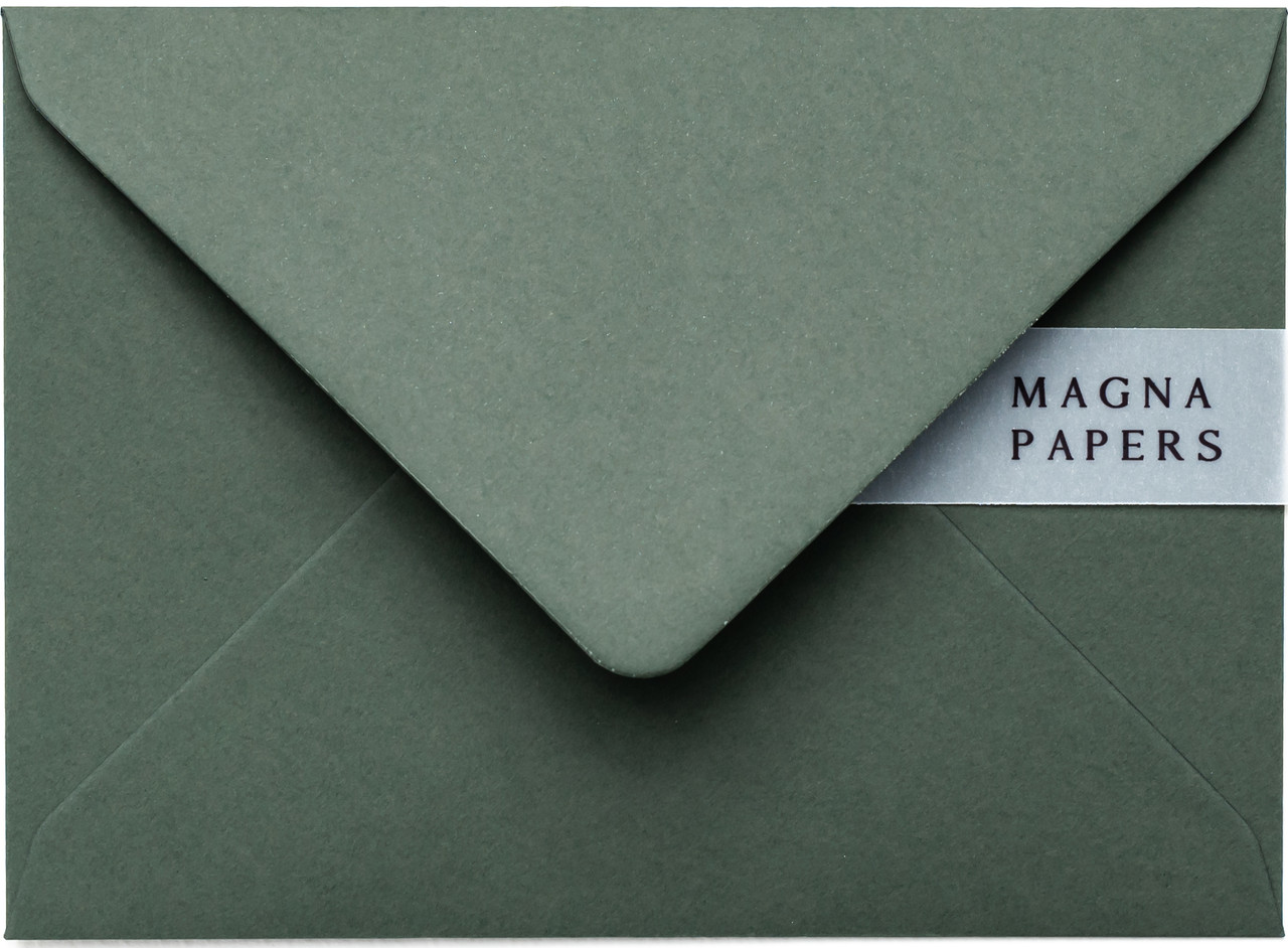 5x7 khaki green envelopes