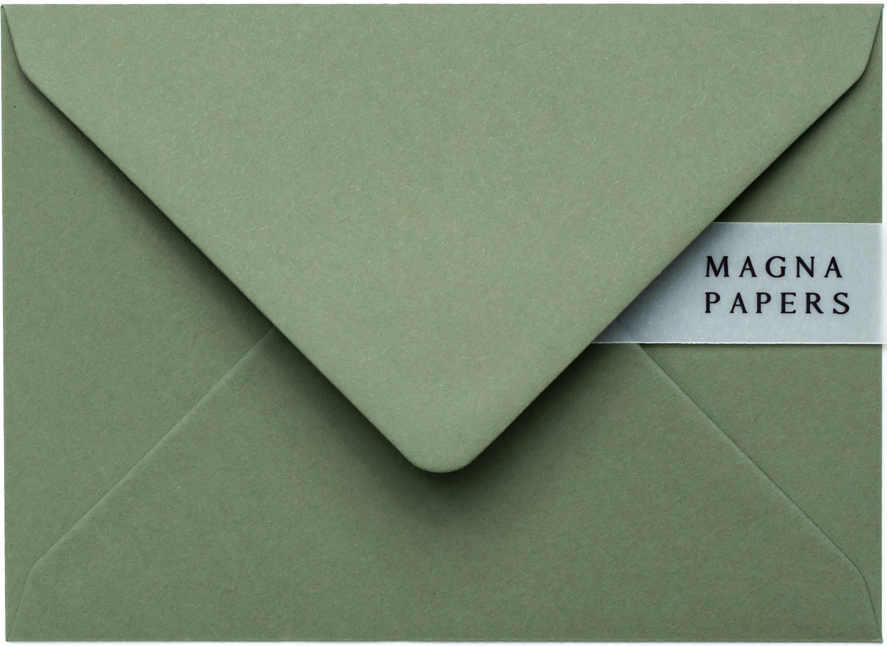 5x7 olive green envelopes