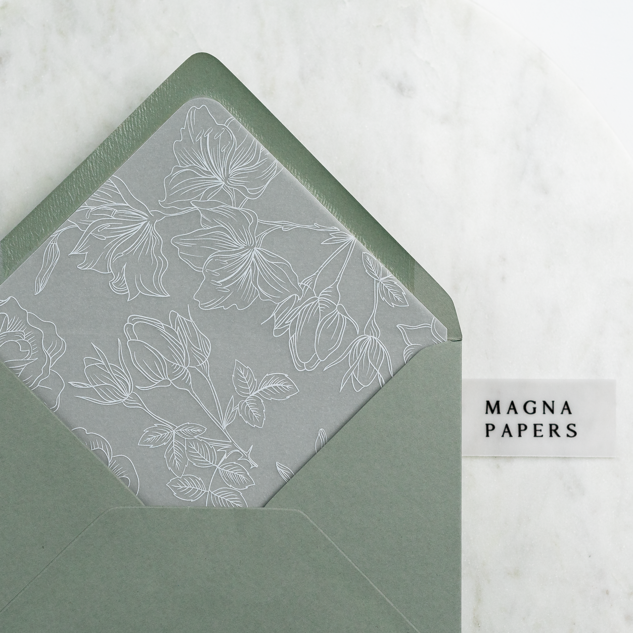 sage envelope liner