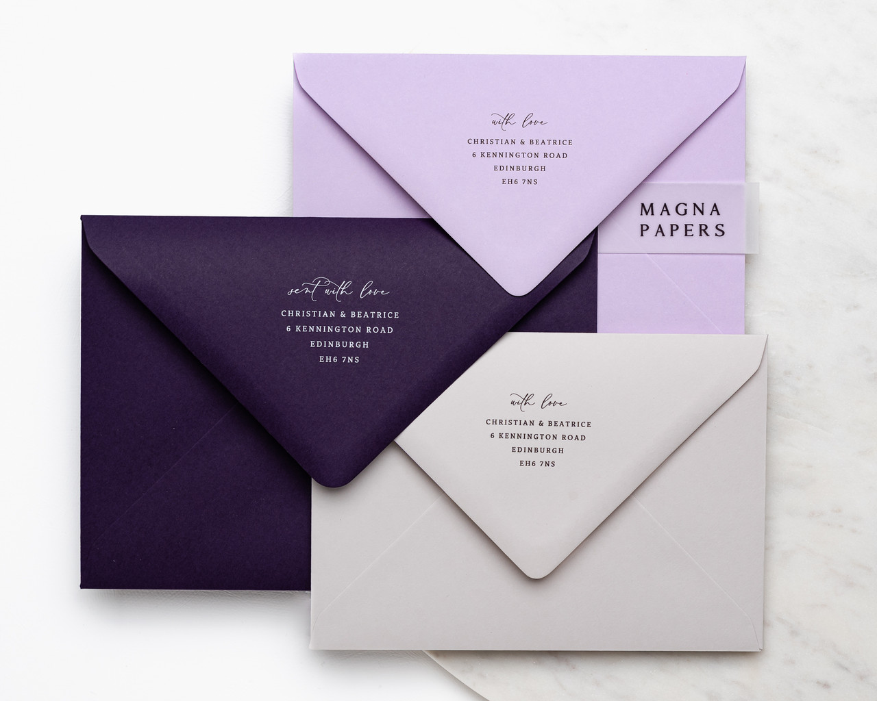 violet stationary