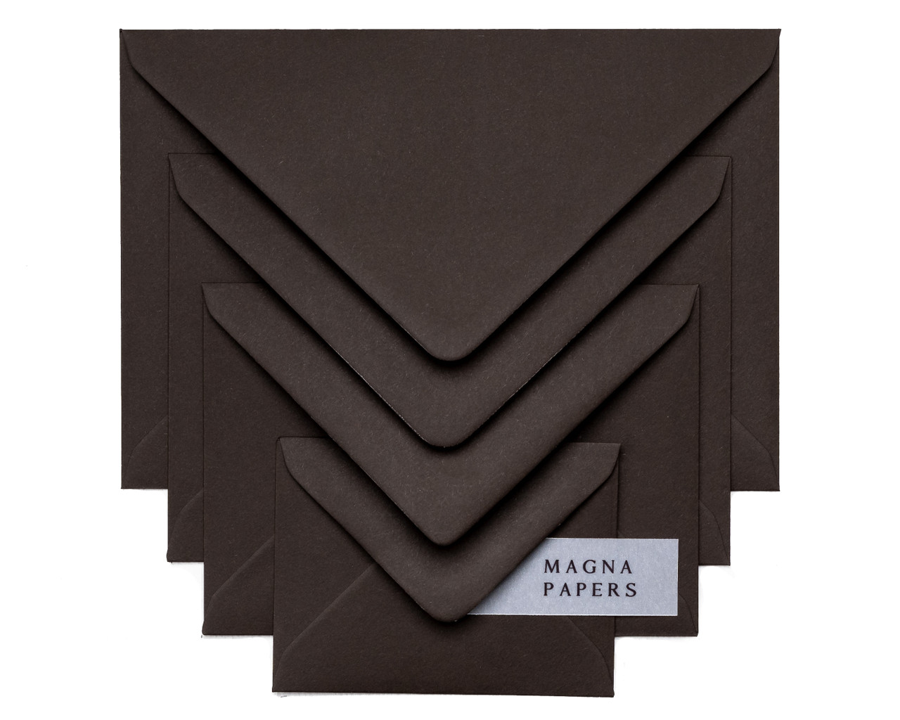 cocoa envelopes, chocolate envelopes, brown envelopes