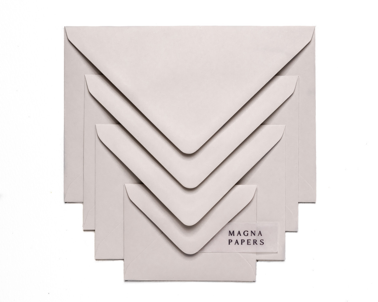 Almond envelopes, ivory envelopes