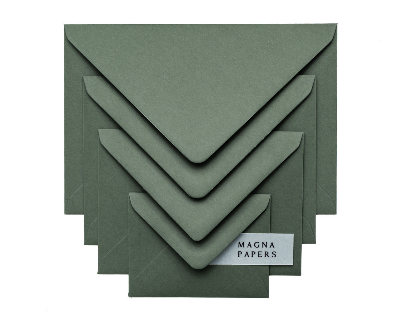 khaki envelopes, green envelopes