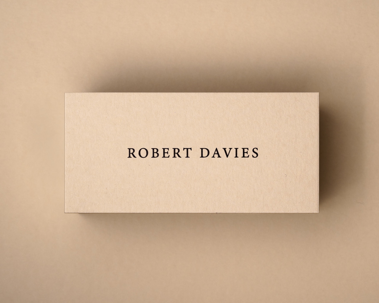 Buttermilk place card printed in black ink on 300gsm cream cardstock – perfect for weddings, dinners and formal table settings.