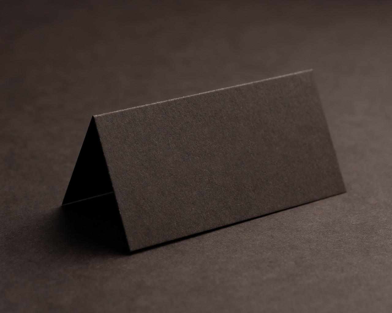 Blank cocoa folded place card made from premium 270gsm or 350gsm cardstock, ready for personalisation.