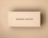 Buttermilk place card printed in black ink on 300gsm cream cardstock – perfect for weddings, dinners and formal table settings.