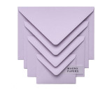lilac envelopes, purple envelopes