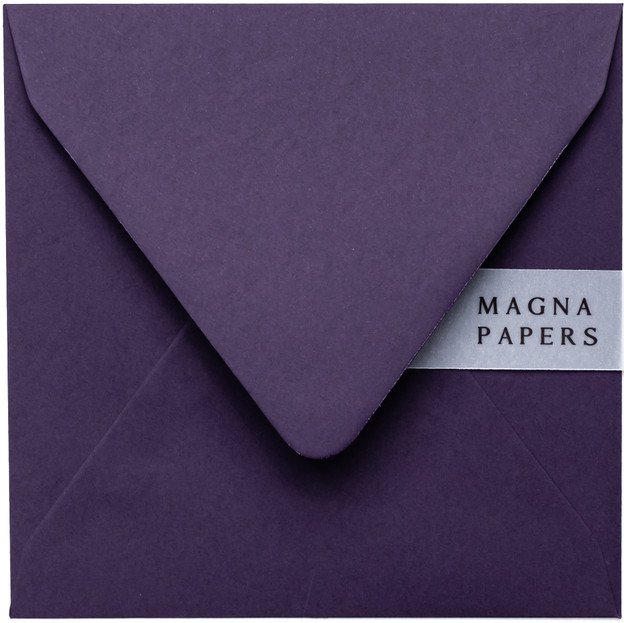 square Aubergine envelopes, purple envelopes