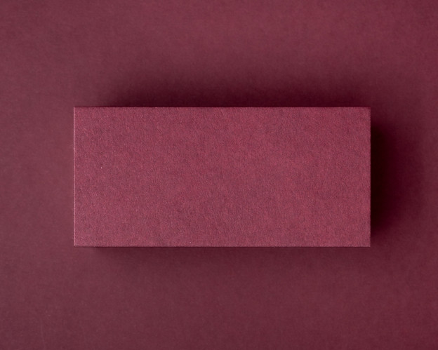 Flat burgundy place card with a minimalist blank design, perfect for custom handwritten or printed guest names at weddings or formal events.