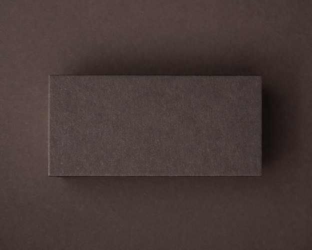 Flat cocoa brown place card in 270gsm cardstock with a plain, unprinted surface.