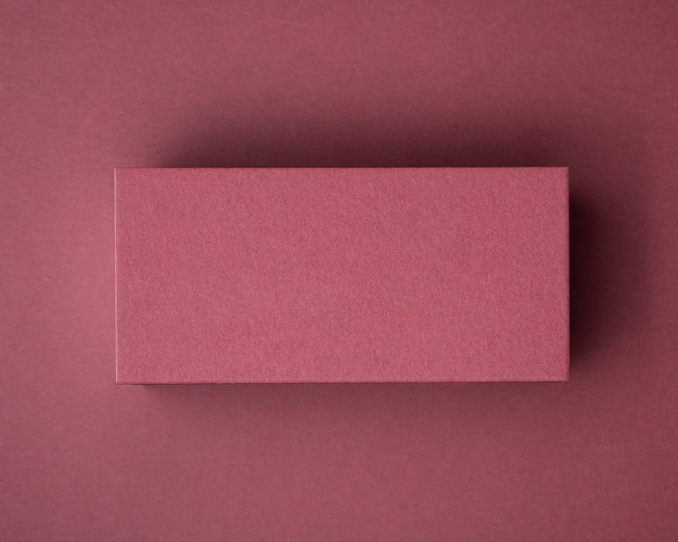 Blank Deep Rose flat place card made from 300gsm matte cardstock, ideal for custom white ink printing for weddings or luxury dinner parties.