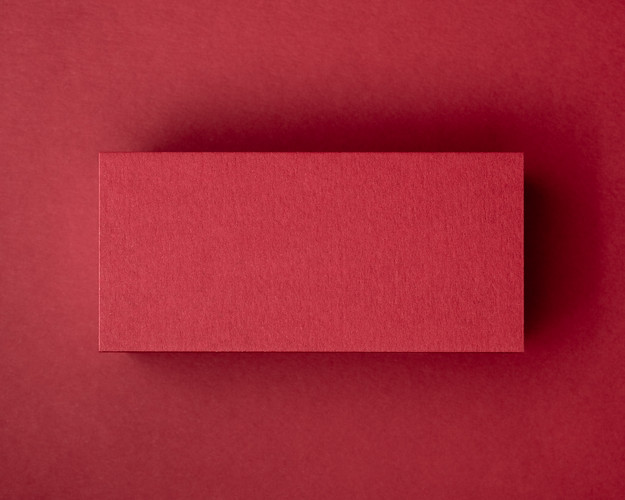 Blank Cherry Red flat place card on 300gsm matte cardstock, ideal for white ink custom printing at weddings, holiday events or formal dinners.