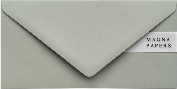 DL sage green envelopes