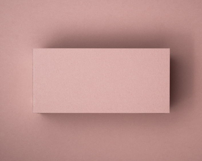 Blank Blush Pink flat place card made from 290gsm matte cardstock, ideal for custom black or white ink printing for weddings and elegant occasions.