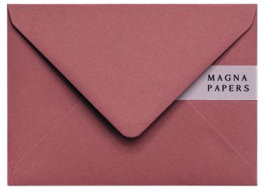 5x7 Deep Rose Euro Flap Envelopes for Weddings & Events | Magna Papers