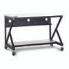 48" 400 Series LAN Station / Workbench with 14 D Lower Shelf - Folkstone