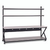 96" Performance 200 Series LAN Station with 28 D Lower Shelf - Folkstone