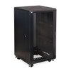 22U Server Cabinet with Front Glass and Rear Vented Doors - 24" Depth