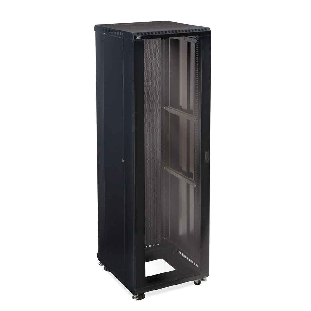 Dr.cabinet Theゼウス 42U Server Cabinet- Front Glass /Solid Rear Doors 24