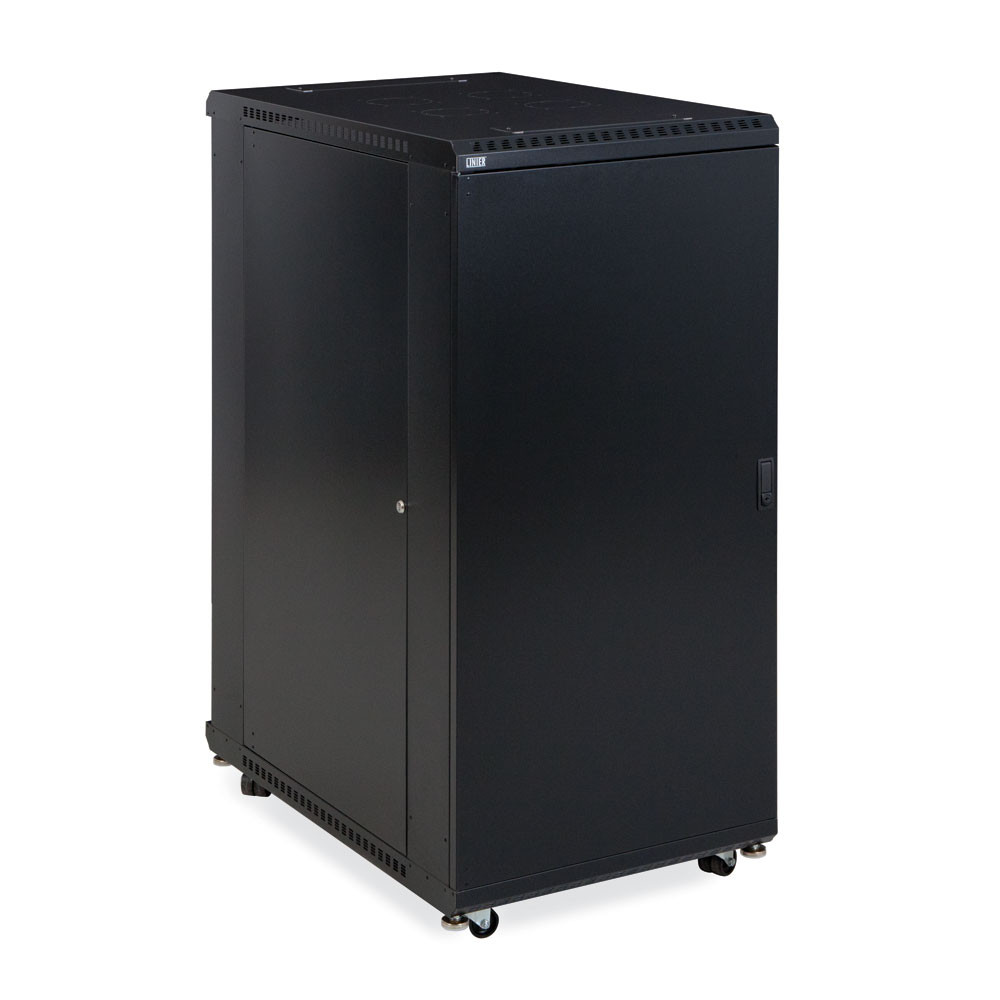 sshu 27U Server Cabinet Solid Front & Rear Vented Doors - 36