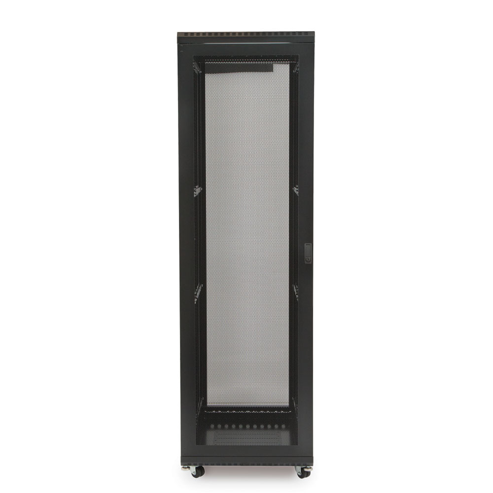 42U Server Cabinet - Front Glass /Rear Vented Doors - 24