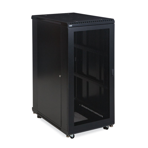 19-inch rack cabinet 27U with vented doors front view