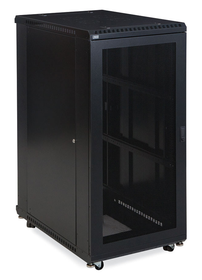 27U LINIER&reg; Server Cabinet &ndash; Solid Front & Rear Doors (36&Prime; Depth)