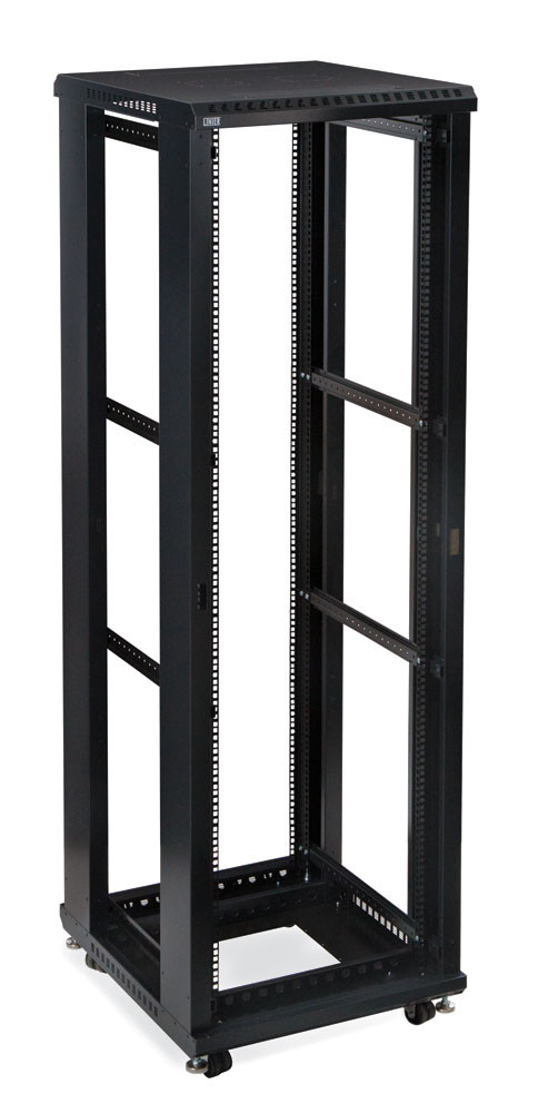 42U LINIER Open Frame 4-Post Rack (No Doors), 24