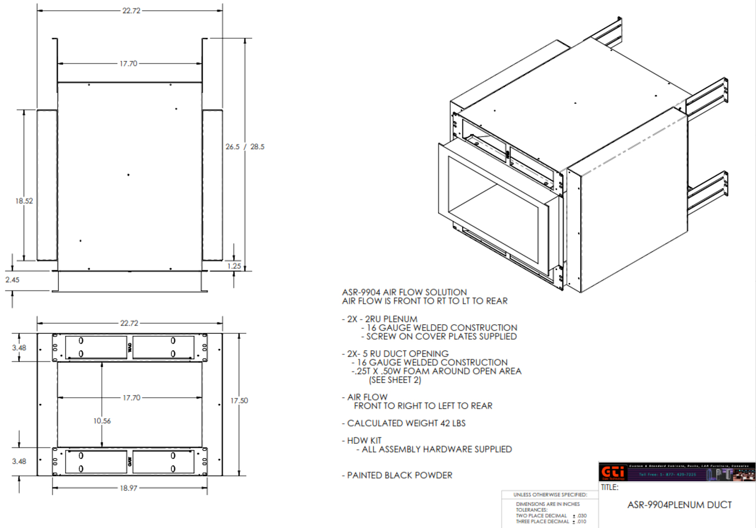 Cisco ASR9004 Air Baffle
