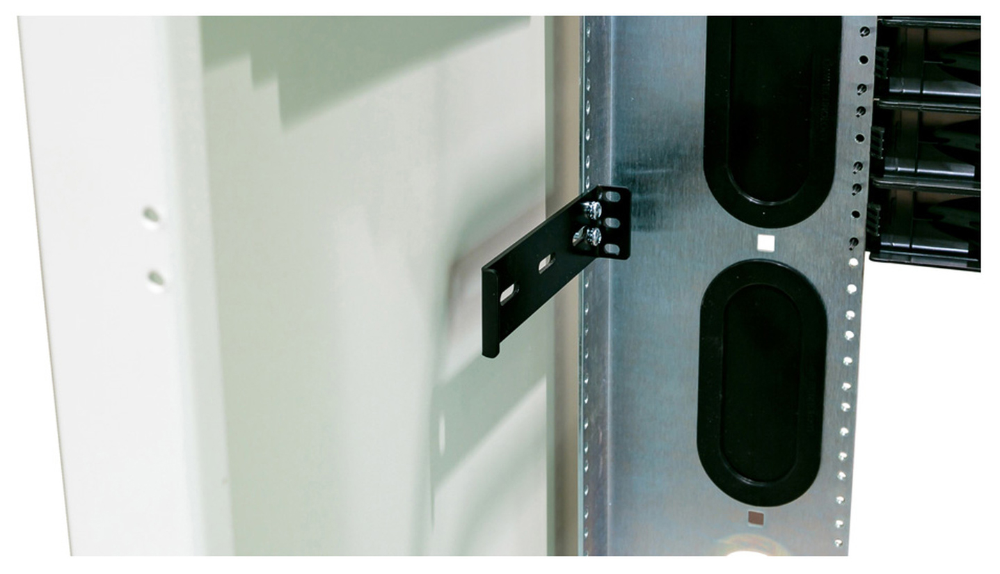 Tie bars feature multiple slots for efficient and organized vertical or horizontal cabling.In stock and ready to ship