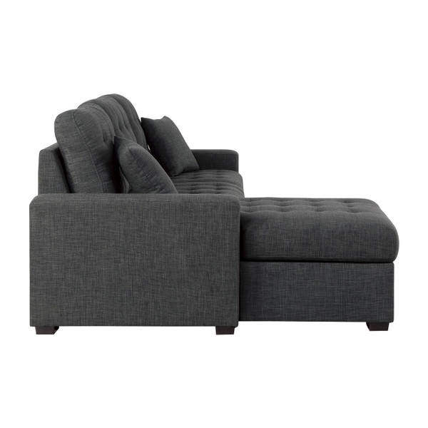 2-Piece Sectional with Pull-out Bed and Left Chaise with Hidden Storage