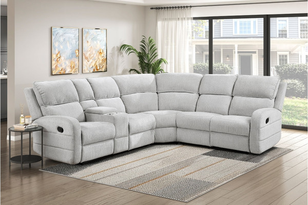 3-Piece Reclining Sectional with Left Console