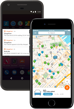 Chargepoint app displayed smart point