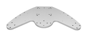 Traxstech Dual Rod Holder Deep Wing Arm - Silver (Part: DRDWA-200)