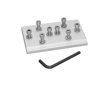 Traxstech Trolling Bar Connector Plate - Silver (Part: #DRB-CP-1S)