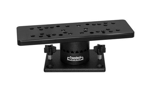 Low Profile Electronics Mount with Lift and Turn Base