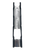 Top view of the cradle edge capped with rubber to protect reels