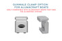 Gunwale Clamp Option for GTLT-100 Rod Holders
Only for Alumacraft boats (Only compatible for Alumacraft boats that have the Alumatrac system)