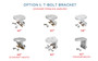 ? T-Bolt Bracket Options – Choose Your Perfect Fit
Mounting made easy. Our T-bolt brackets come in six precision-engineered angles—45°, 50°, 58°, and 90°—with specialized fits for Starcraft and Tracker boats. Whether you're customizing your setup or replacing hardware, these brackets ensure secure, reliable installation across a wide range of hull designs. Each bracket includes stainless steel hardware for long-lasting durability in marine environments.
Available Angles:
- 45°, 50°, 58°, 58° (Starcraft), 90°, 90° (Tracker)
Built for performance. Backed by Traxstech quality.