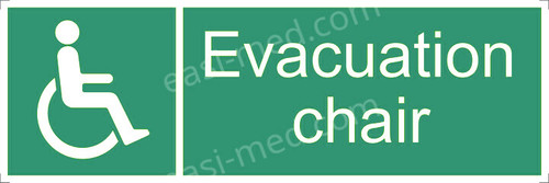 First Aid Evacuation Chair Sign 300 x 100
