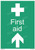 First Aid Ahead Sign