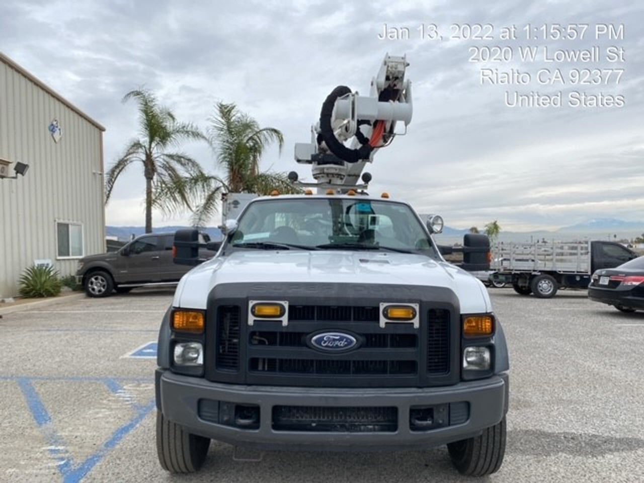 2008 FORD F550 DIESEL 4X2 W/ ALTEC AT37G