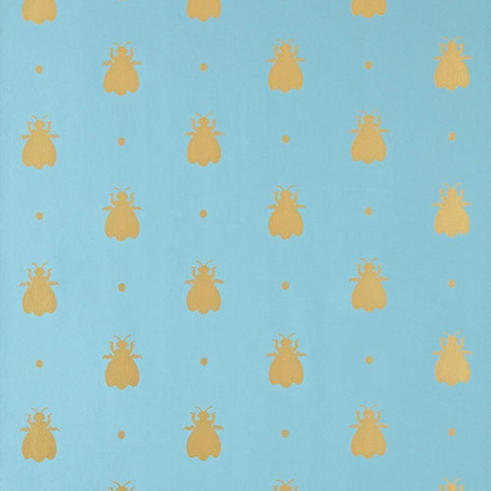 Farrow & Ball Bumble Bee Wallpaper BP 555 Blue / Gold