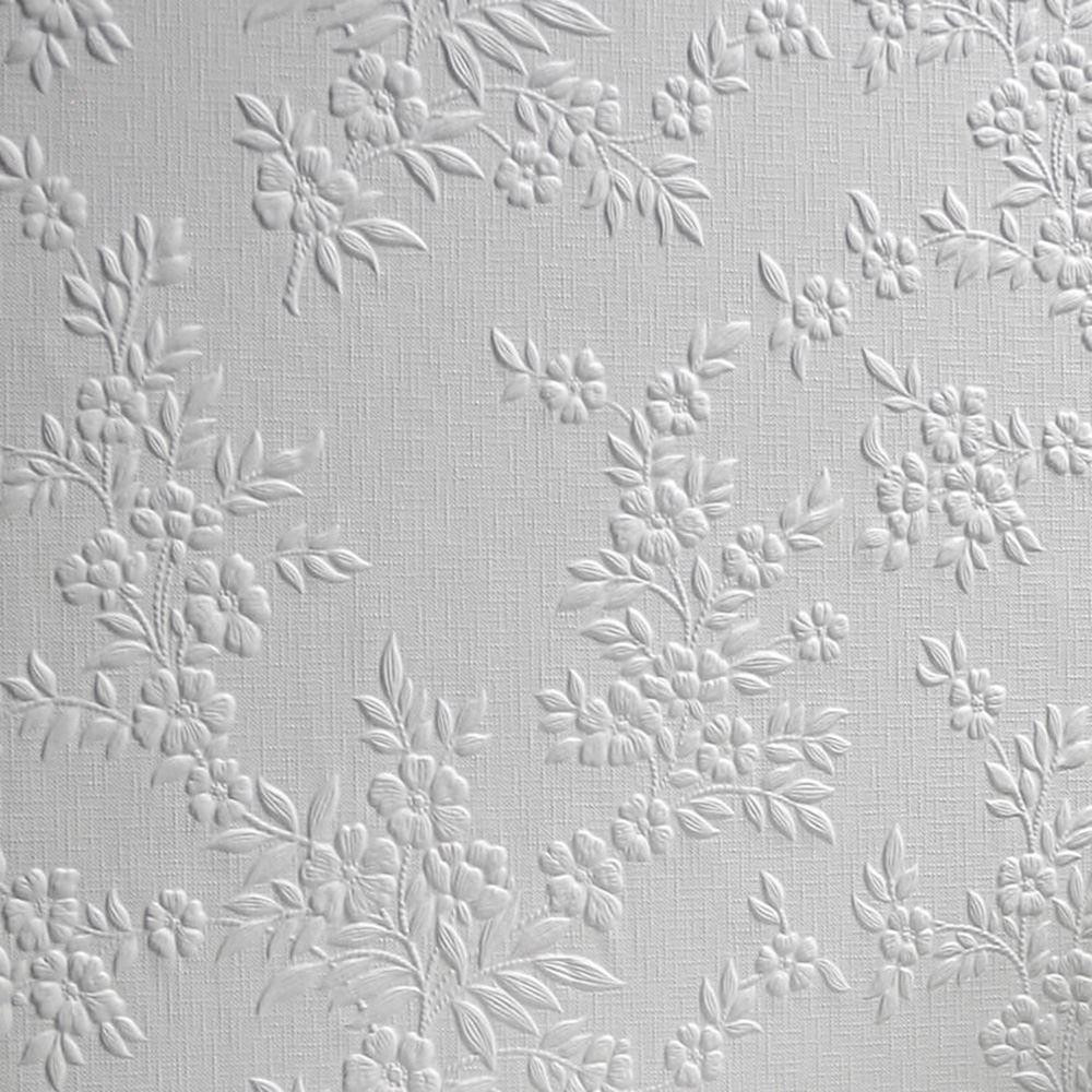 Anaglypta Original Portland Wallpaper RD341 White