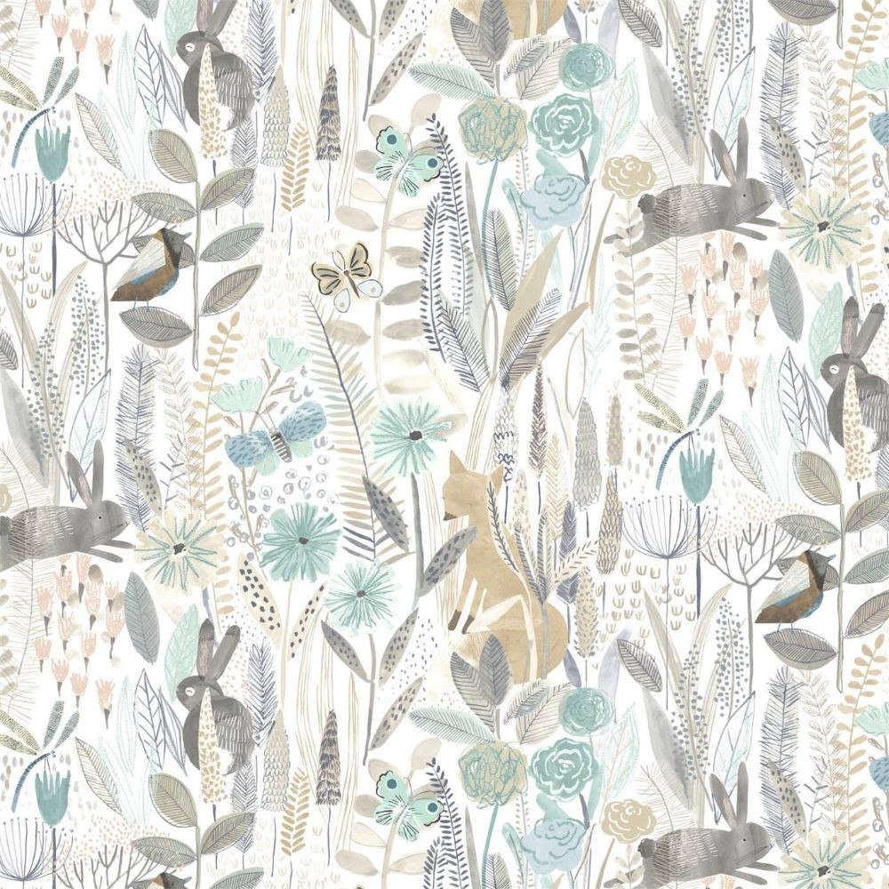 Harlequin Hide and Seek Wallpaper 112634 Linen / Duck Egg / Stone
