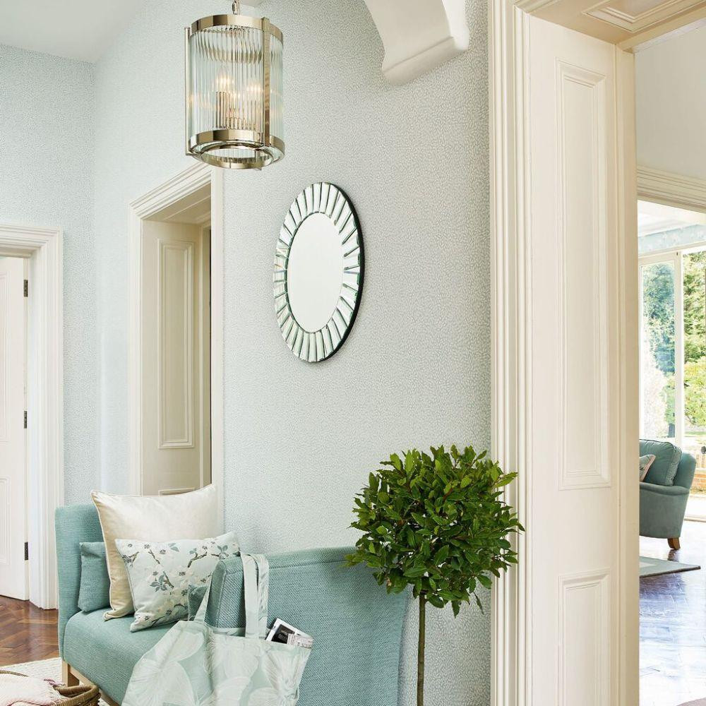 Laura Ashley Little Vines Wallpaper 113351 Duck Egg