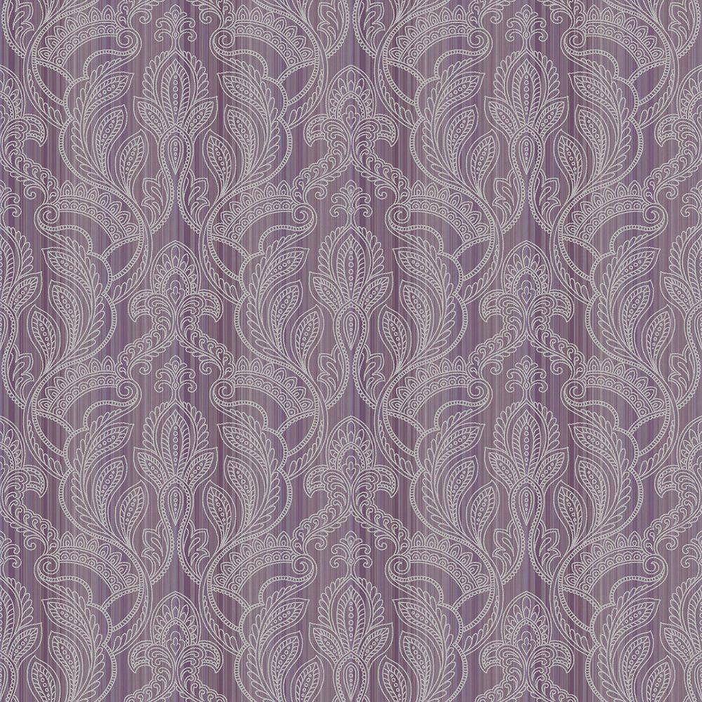 Galerie Paisley Damask Wallpaper - G34147 - Purple / Lilac