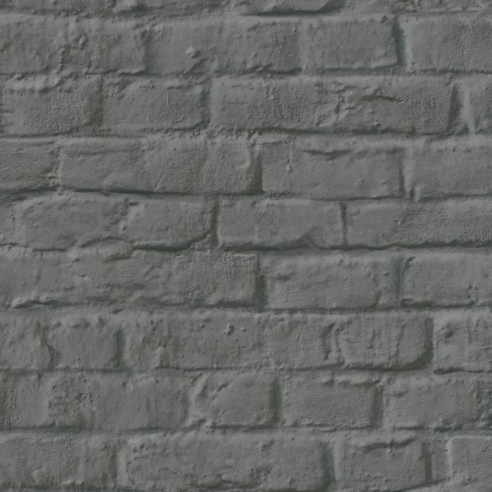 Livingandhome Dark Grey Rustic 3D Stone Brick Effect Non Woven Fabric  Wallpaper 950 cm  DIY at BQ