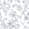 Galerie Homestyle Butterfly Toile Wallpaper - FH37539 - Blue / White