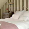 Broad Stripe Wallpaper - ST1314 - Pink / Off White